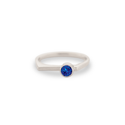 Stackable Ring w/ 4mm Lab Grown Sapphire
