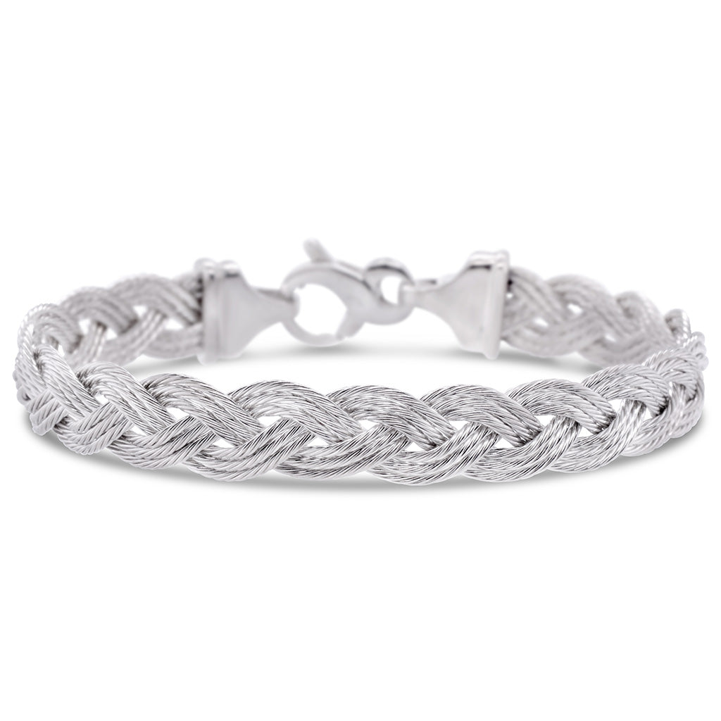 3 Strand Braid Bracelet with Infinity Clasp - 7"