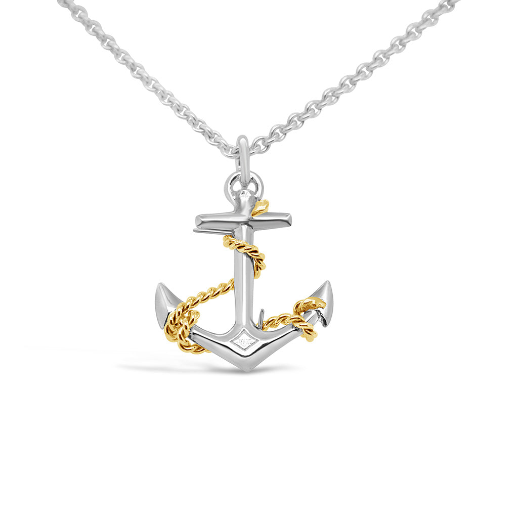 Fouled Anchor Pendant (Rope)