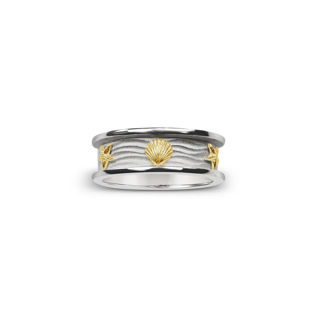 Scallop and Starfish Ring