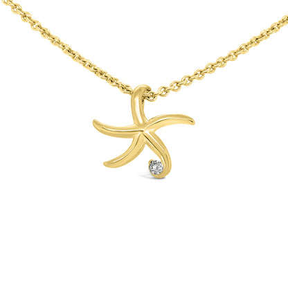 Dancing Starfish Pendant with Stone