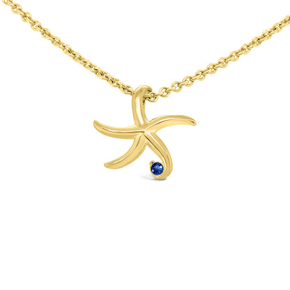 Dancing Starfish Pendant with Stone