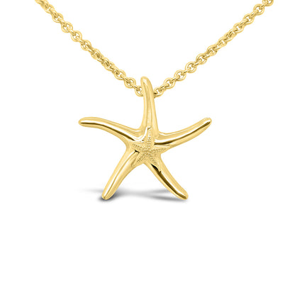 Dancing Starfish Pendant with Baby Starfish Applique