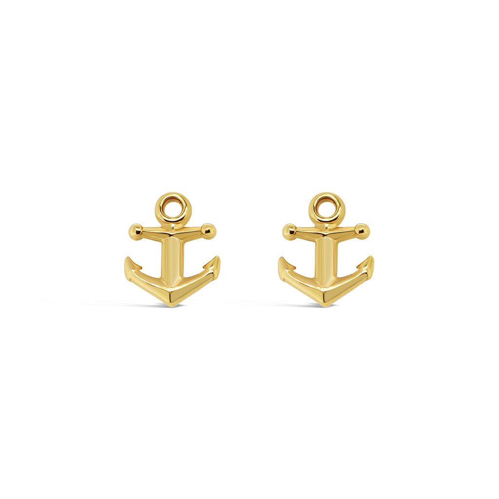 Tiny Anchor Stud Earrings