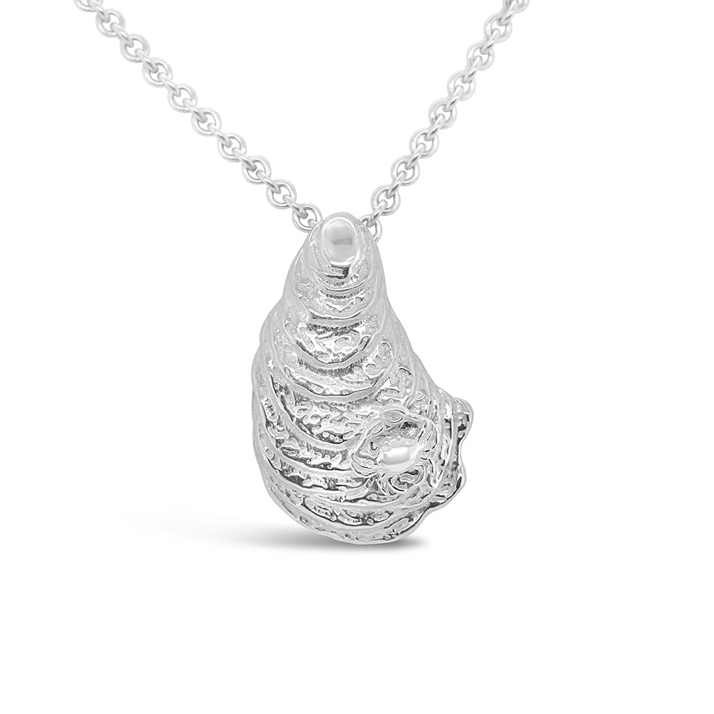 Oyster Shell with 14k Crab Applique Pendant