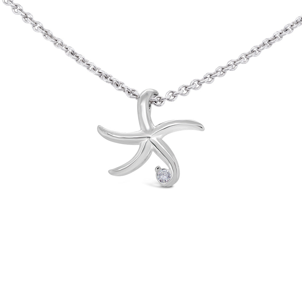 Dancing Starfish Pendant with Stone