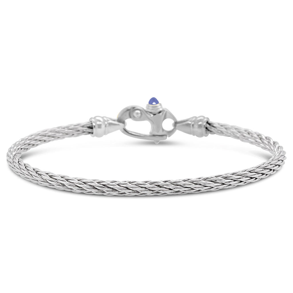 4mm Cable Bracelet with Mariner Clasp - 7"